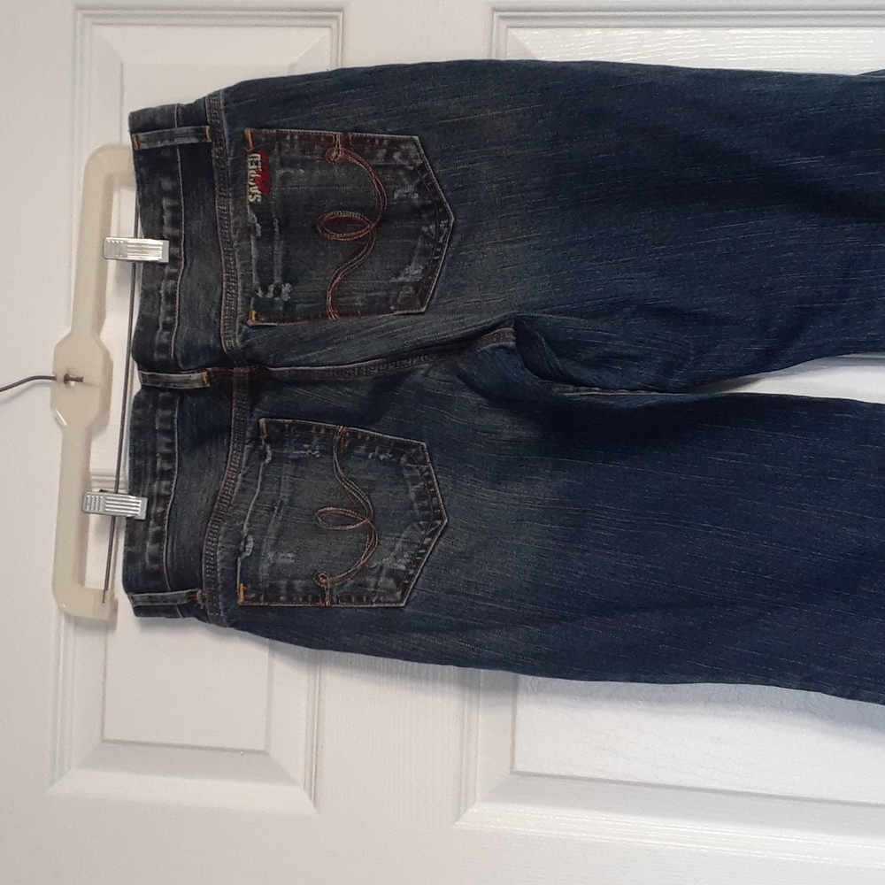 Sacred Blue Denim Jean size 30 Pants Distressed   Boot cut - Picture 8 of 10